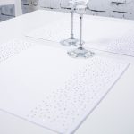 Podkładka Brylant – Biel + Srebrne dżety