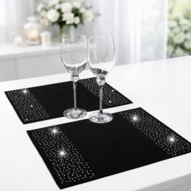 Podkładka Brylant – Czarna + Srebrne dżety
