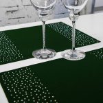 Podkładka Brylant – Ciemna zieleń + Srebrne dżety