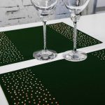 Podkładka Brylant – Ciemna zieleń + Złote dżety