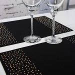 Podkładka Brylant – Czarna + Złote dżety