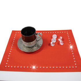 Podkładka Glamour 30×42 – Czerwona + Srebrne dżety Podkładka Glamour 30×42 – Czerwona + Srebrne dżety