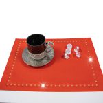 Podkładka Glamour 30×42 – Czerwona + złote dżety