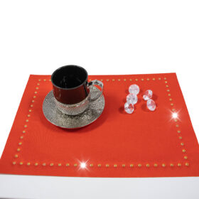 Podkładka Glamour 30×42 – Czerwona + złote dżety