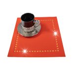 Podkładka Glamour 30×30 – Czerwona + Złote dżety