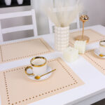 Podkładka Glamour 30×42 – Beż + złote dżety