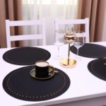 Podkładka Glamour  Koło – Czarna + Złote dżety