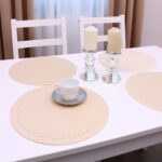 Podkładka Glamour  Koło – Beżowa + Srebrne dżety