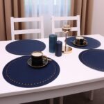 Podkładka Glamour  Koło – Granatowa + Złote dżety