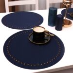 Podkładka Glamour 30 cm Koło – Grafit + Srebrne dżety