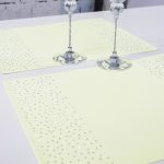 Podkładka Brylant – Jasny zółty + srebrne dżety