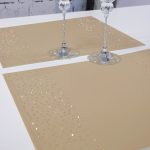 Podkładka Brylant – Kakao + Złote dżety