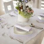 Podkładka Glamour biel Koło – Srebrne dżety