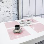 Podkładka Glamour 30×30 – Jasna Zieleń + Srebrne dżety