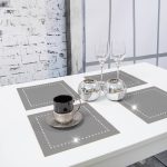 Podkładka Glamour 30×30 – Turkusowa + Srebrne dżety