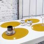 Podkładka Glamour 30×42 Owal – Złota + Złote dżety