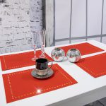 Podkładka Glamour 30×42 – Czerwona + złote dżety