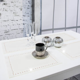 Podkładka Glamour 30x42 - Ekri + złote dżety