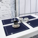 Podkładka Glamour 30×42 – Granat + Srebrne dżety