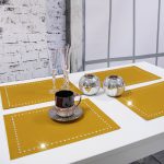 Podkładka Glamour 30×42 – Turkus + Złote dżety