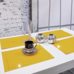 Podkładka Glamour 30×42 – Żółty + Złote dżety