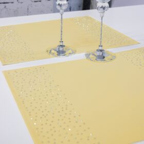 Podkładka Brylant – Żółty + Srebrne dżety