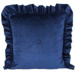 Poszewka welwetowa z falbanką – Grafit