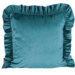 Poszewka welwetowa z falbanką – Bordo