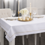 Obrus Panama Lux – Biały Srebro