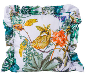 Poszewka z falbanką Druk Kwiat 400015-003