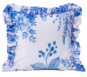 Poszewka z falbanką Druk Kwiat 400301-006