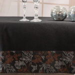 Obrus Magnat – Czarny + Srebro miedź