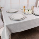 Obrus Brokat – Srebro