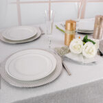 Obrus Brokat – Srebro