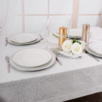 Obrus Brokat – Srebro