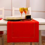 Bieżnik Panama Lux-Czerwień złoto