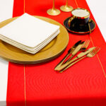 Bieżnik Panama Lux-Czerwień złoto