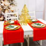 Bieżnik Panama Lux-Czerwień złoto