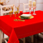 Obrus z Gipiurą Żakard – Biel 250