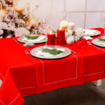 Obrus Panama Dekor – Czerwony