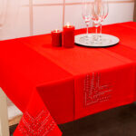 Obrus Panama Dekor – Czerwony