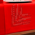 Obrus Panama Dekor – Czerwony