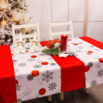 Bieżnik Świąteczny – czerwone bombki