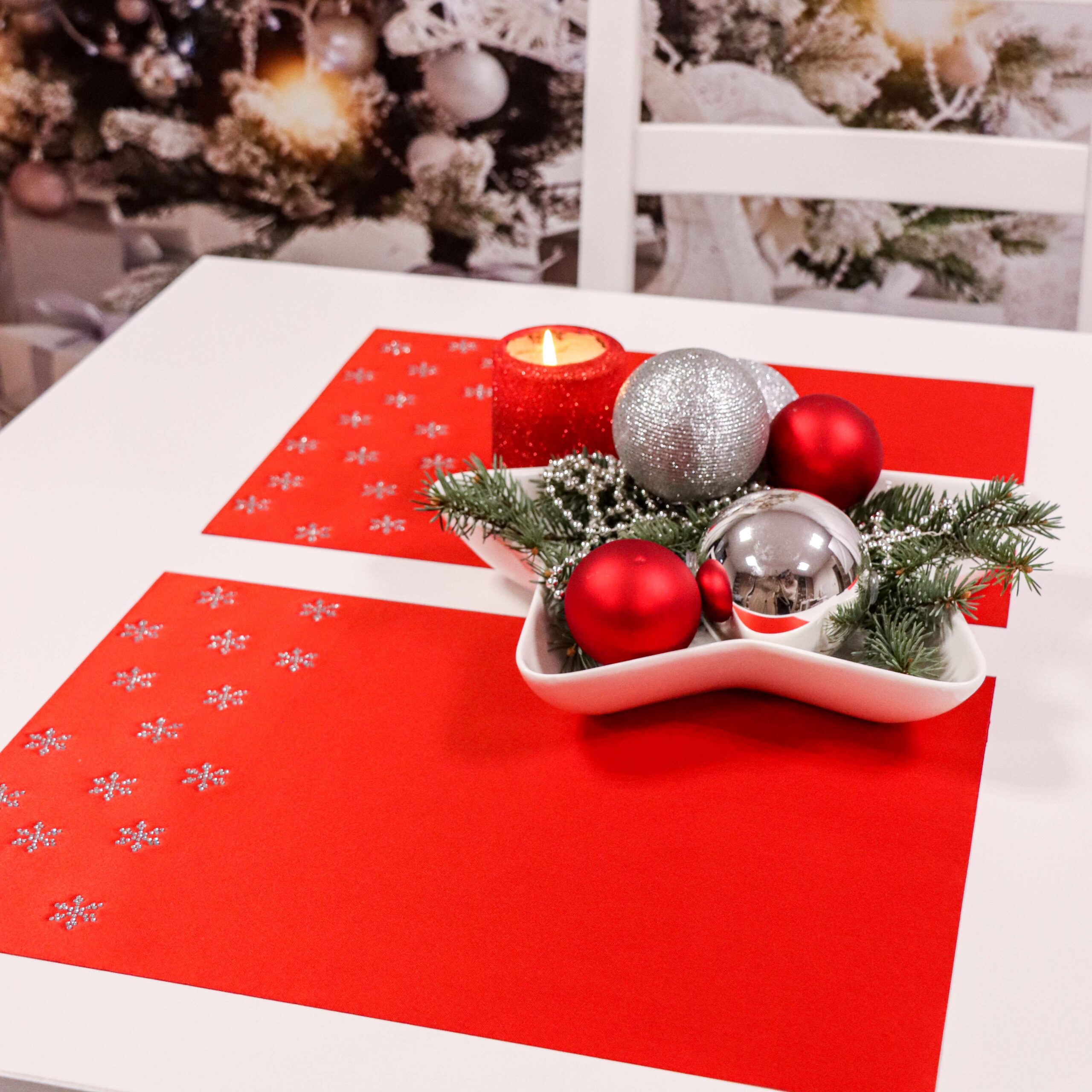 Podkładka Glamour – Śnieżynki Podkładka Glamour – Śnieżynki