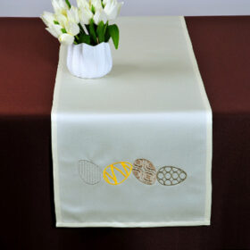 Pas Wielkanocny ze wzorem – ekri z żółtym jajkiem