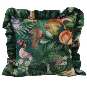 Poszewka z falbanką Druk Kwiat 411314-001