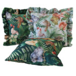 Poszewka z falbanką Druk Kwiat 411314-001