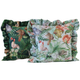 Poszewka z falbanką Druk Kwiat 411314-001