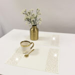 Podkładka Brylant – Ekri + Złote dżety