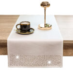 Bieżnik Brylant – Ekri ze złotymi dżetami